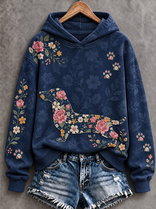 Women's Cute dog print Regular Sweatshirt gracestitchs