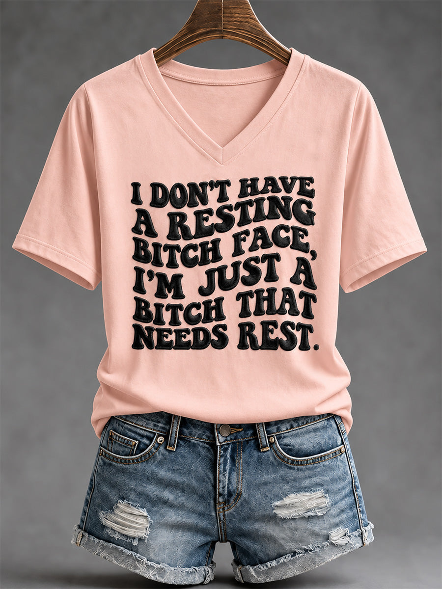 Women's Sassy & Sarcastic Funny Graphic Print V-Neck Tee gracestitchs