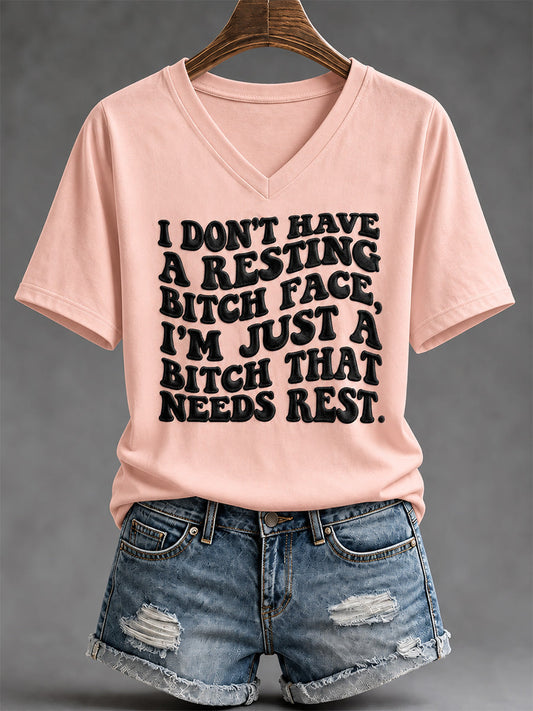 Women's Sassy & Sarcastic Funny Graphic Print V-Neck Tee gracestitchs