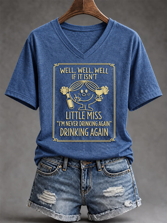 Women's Sassy & Sarcastic Funny Graphic Print V-Neck Tee gracestitchs