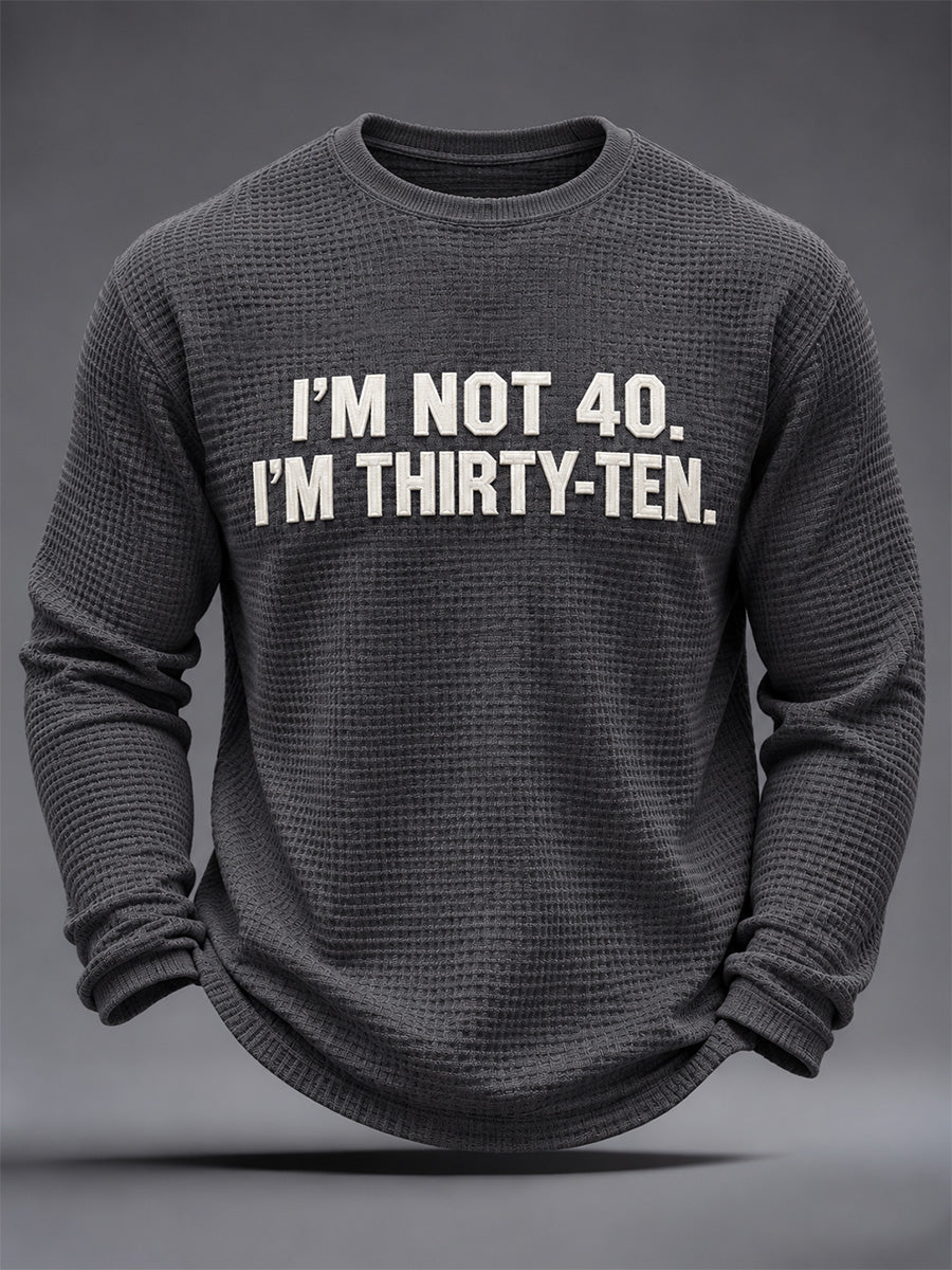 Men's Sassy & Sarcastic Funny Graphic Print Waffle Long Sleeve Top gracestitchs