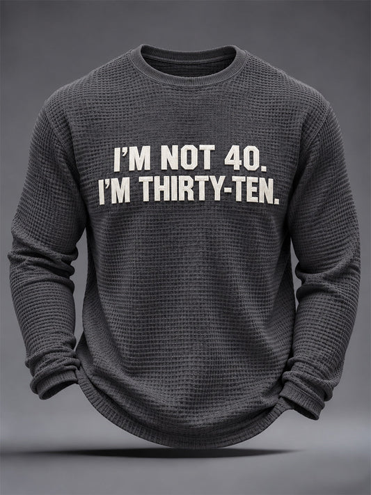 Men's Sassy & Sarcastic Funny Graphic Print Waffle Long Sleeve Top gracestitchs