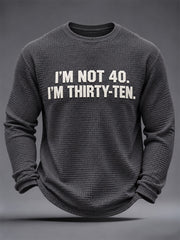 Men's Sassy & Sarcastic Funny Graphic Print Waffle Long Sleeve Top gracestitchs