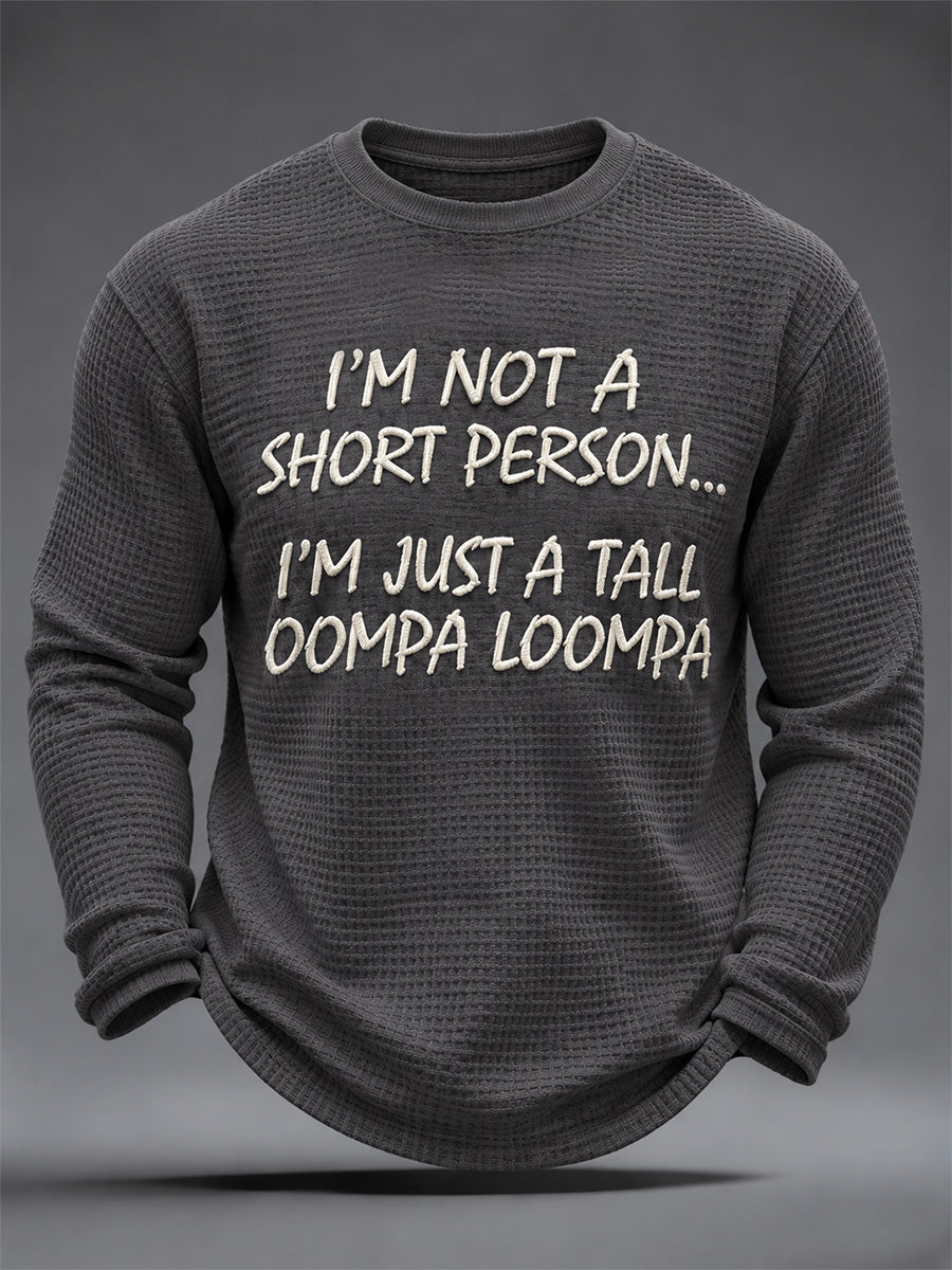 Men's Sassy & Sarcastic Funny Graphic Print Waffle Long Sleeve Top gracestitchs