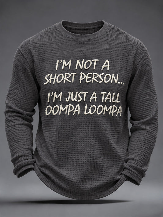 Men's Sassy & Sarcastic Funny Graphic Print Waffle Long Sleeve Top gracestitchs