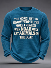 Men's Sassy & Sarcastic Funny Graphic Print Waffle Long Sleeve Top gracestitchs