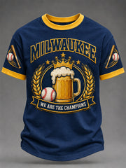 Men's Won Our Way 2026 Baseball Champions Gift For Baseball Fans Print Tee gracestitchs