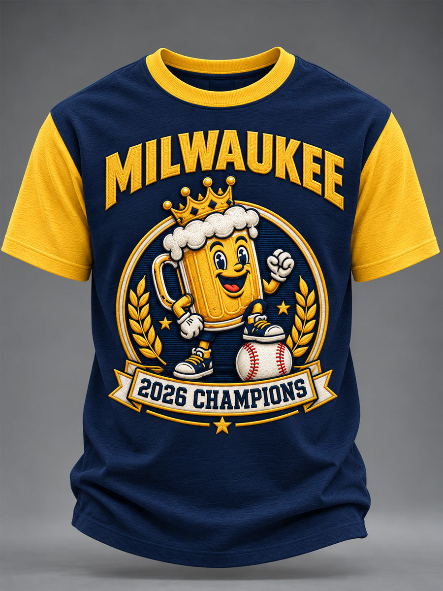 Men's Won Our Way 2026 Baseball Champions Gift For Baseball Fans Print Tee gracestitchs