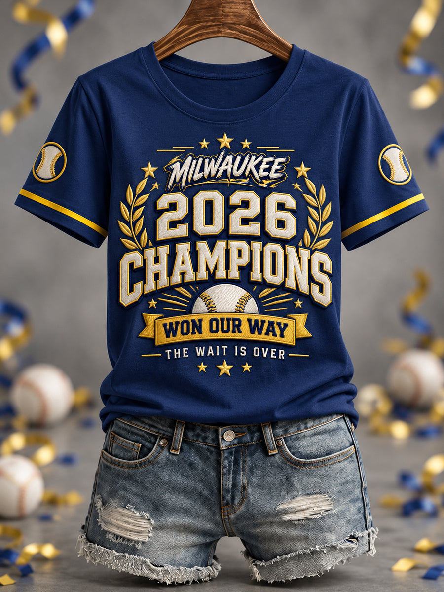 Women's Won Our Way 2026 Baseball Champions Gift For Baseball Fans Casual Tee gracestitchs