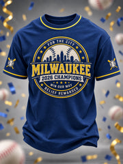 Men's 2026 Baseball Champions Celebration Collection Gift For Baseball Fans Casual Tee gracestitchs