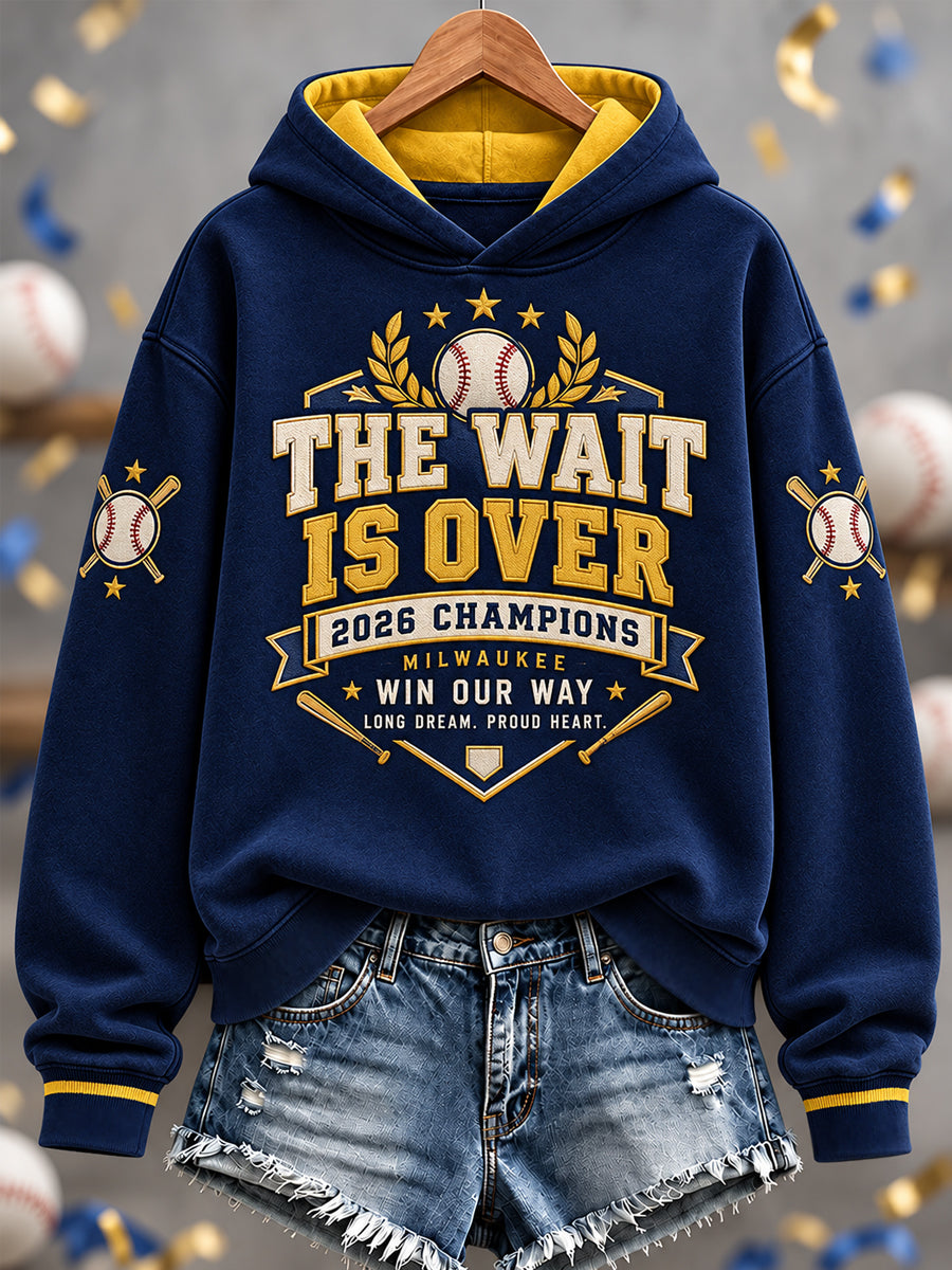 Women's 2026 Baseball Champions Celebration Collection Gift For Baseball Fans Casual Hoodie gracestitchs