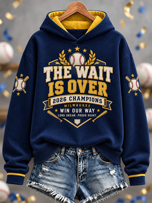 Women's 2026 Baseball Champions Celebration Collection Gift For Baseball Fans Casual Hoodie gracestitchs