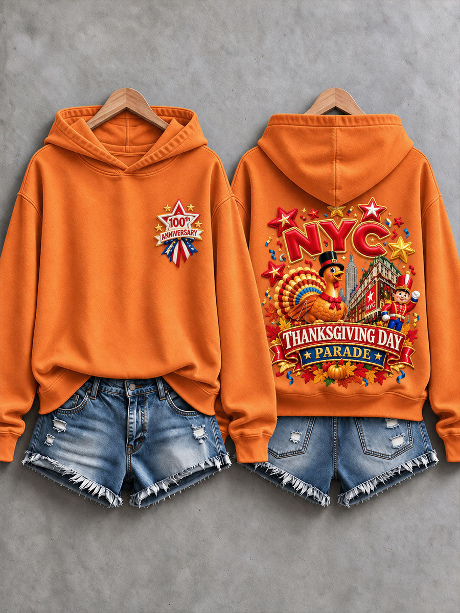 Women’s Thanksgiving Parade Commemorative Print Casual Sweatshirt gracestitchs