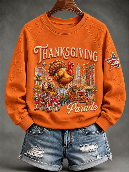 Women’s Thanksgiving Day Parade Commemorative Graphic Casual Sweatshirt gracestitchs