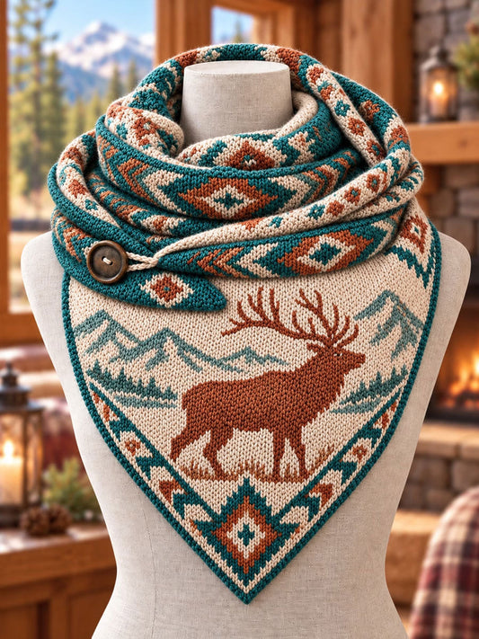 Vintage Hunting Culture Triangle Scarf gracestitchs