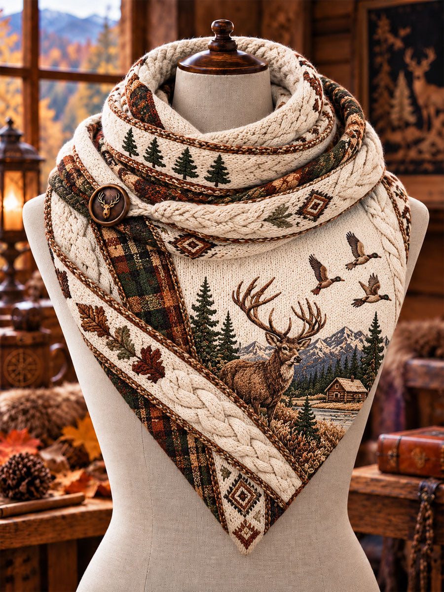 Vintage Hunting Culture Triangle Scarf gracestitchs