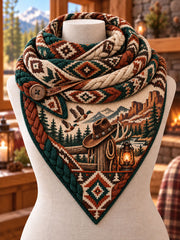 Vintage Hunting Culture Triangle Scarf gracestitchs