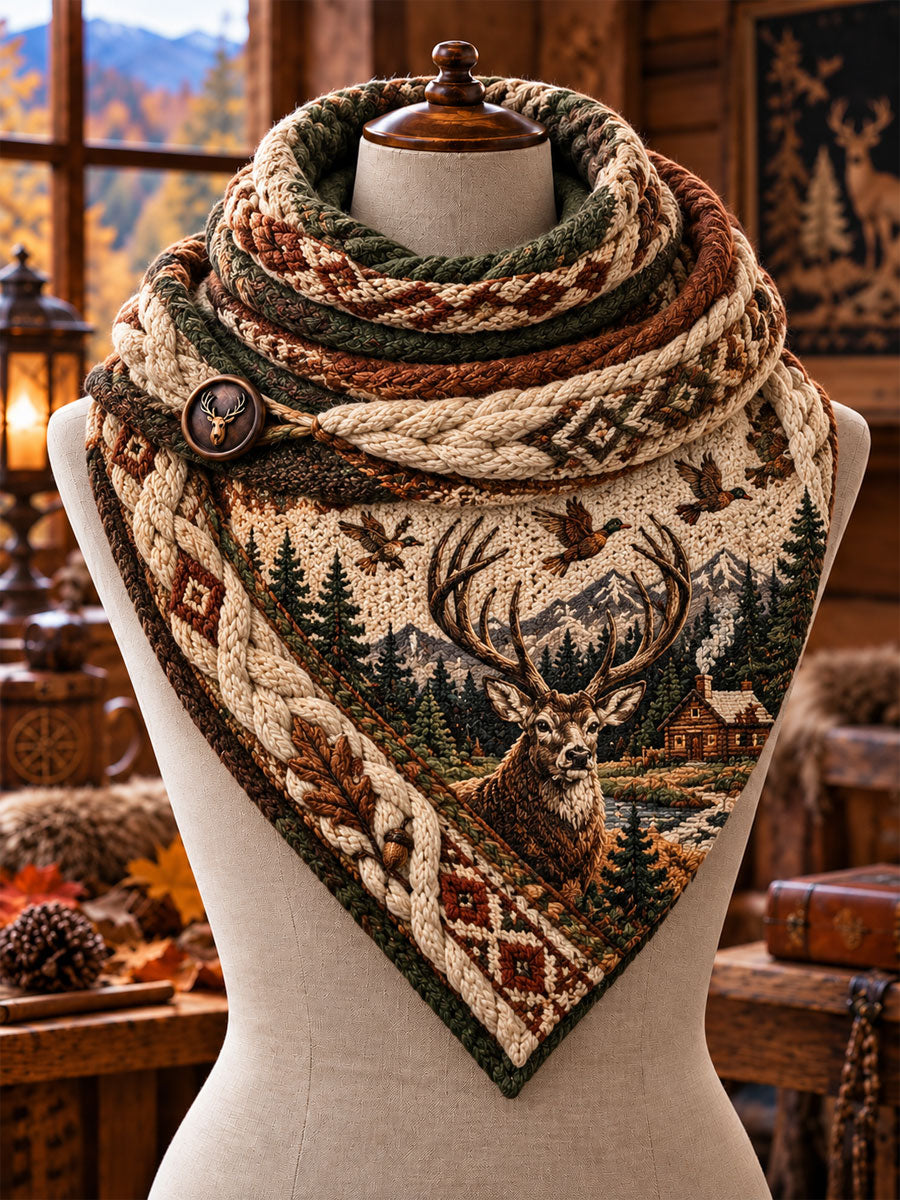 Vintage Hunting Culture Triangle Scarf gracestitchs