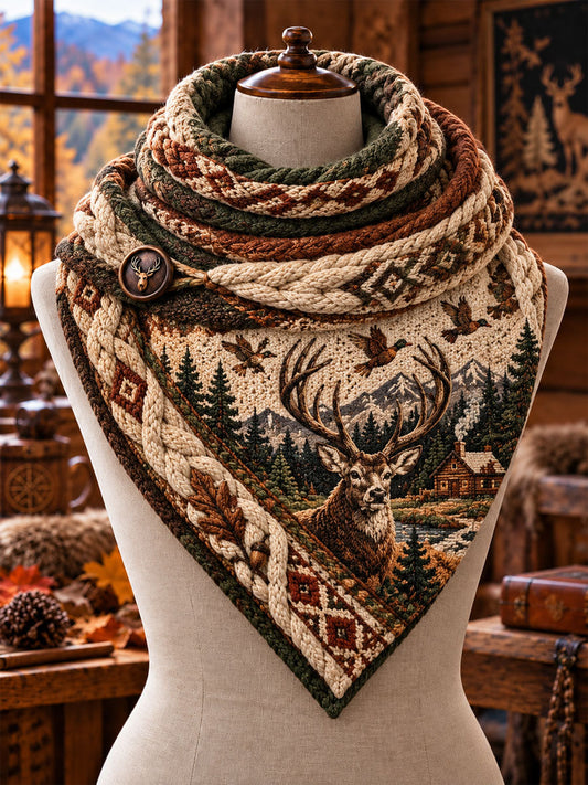 Vintage Hunting Culture Triangle Scarf gracestitchs