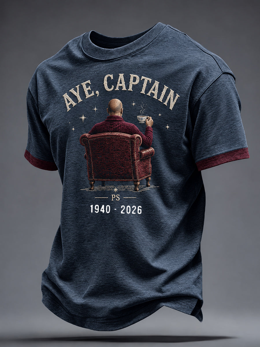 Men's Rip Captian 1940-2026 Printed  T-shirt gracestitchs