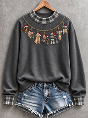 Women’s Funny Dog Mock-Neck Sweatshirt gracestitchs